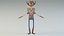Vieux cow-boy occidental - Jeu truqué Low Poly prêt