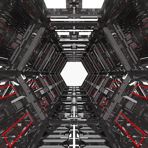 abstract corridor 3d model