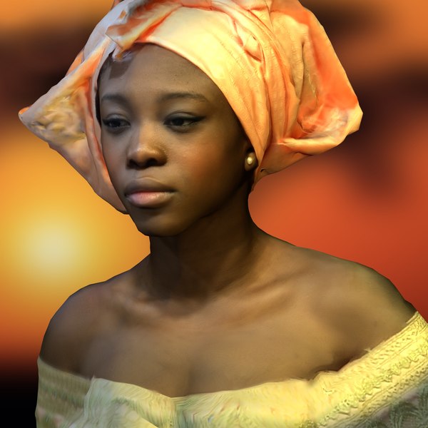 3D model woman african