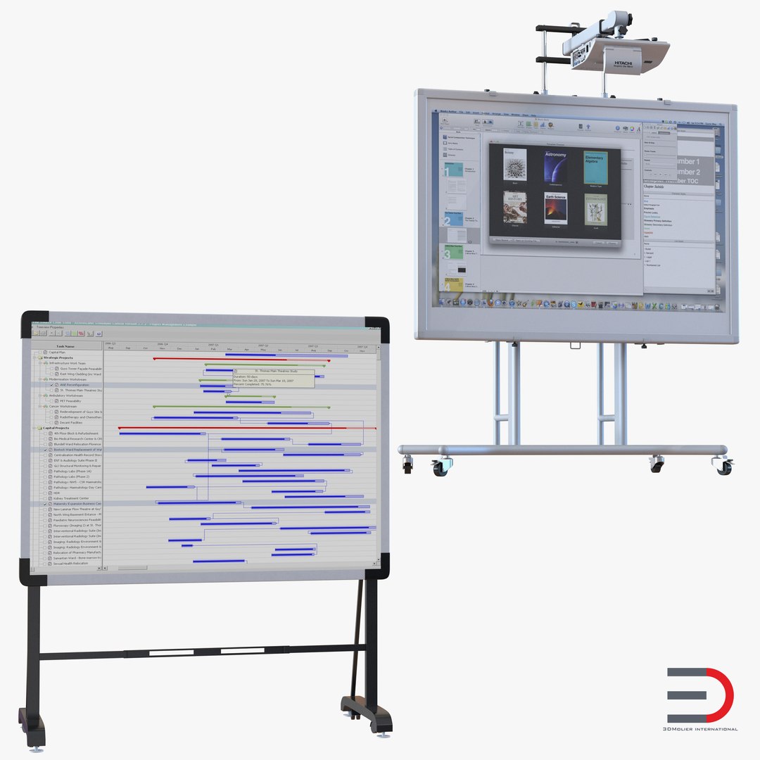 Interactive Whiteboards 3D Models Collection 3 3D model preview
