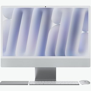 Apple iMac 2024 Silver 3D model