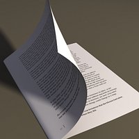 Book page turn animation