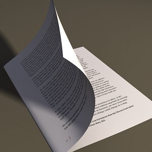 Book page turn animation
