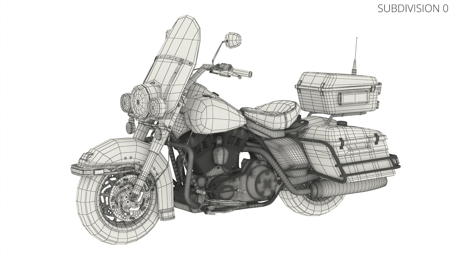 3D Model Classic Police Patrol Motorcycle USA - TurboSquid 2449332