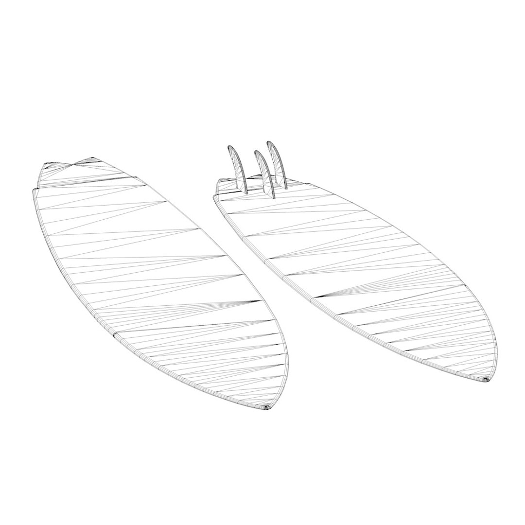 surf surfboard 3d model