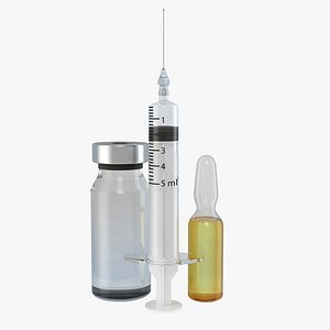 vials syringe 3d model