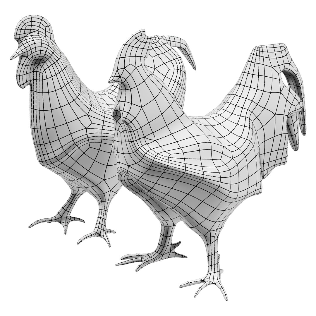 Rooster Chicken 3D Model - TurboSquid 2339301