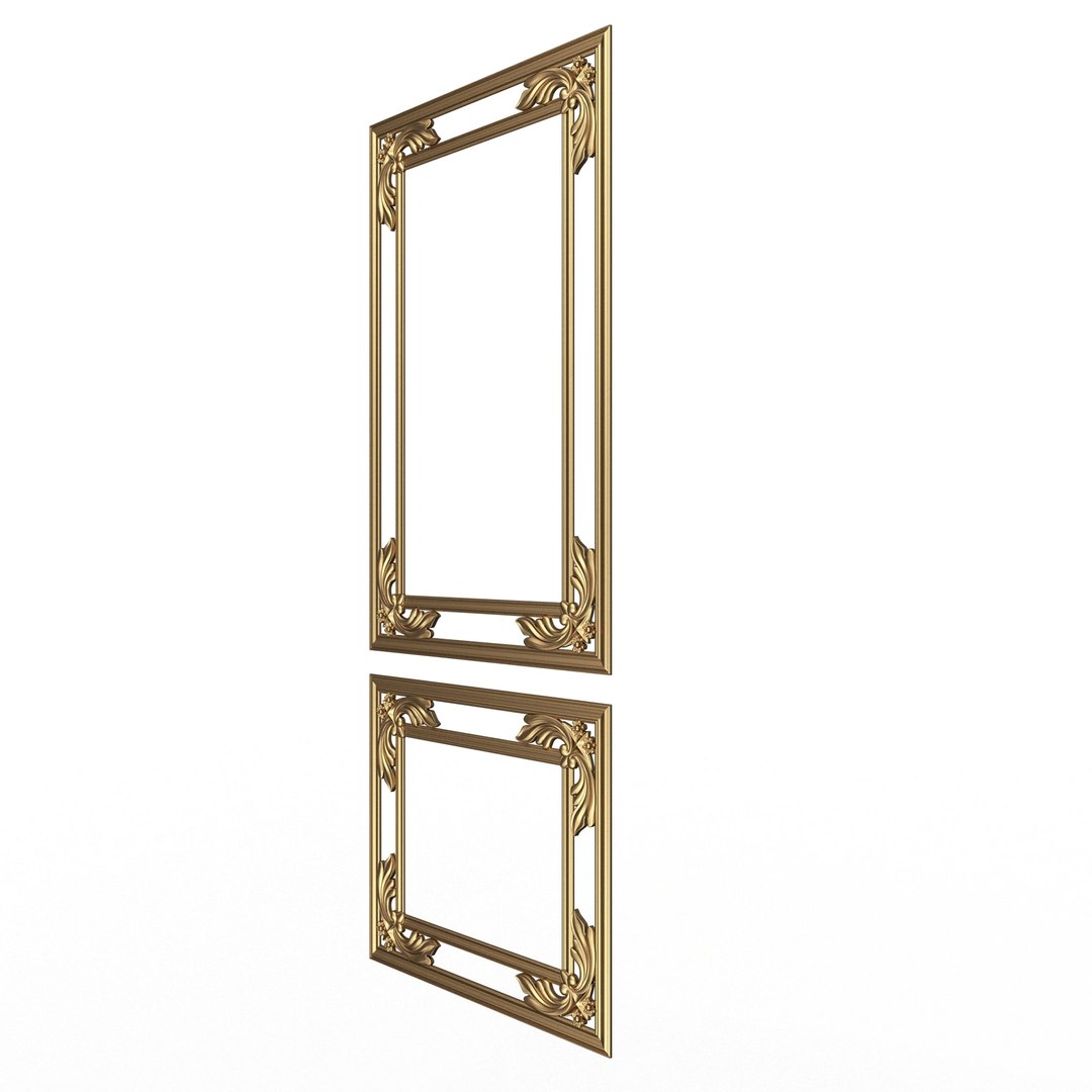 3D Boiserie Carved Decoration Panel 017 Model - TurboSquid 2174019