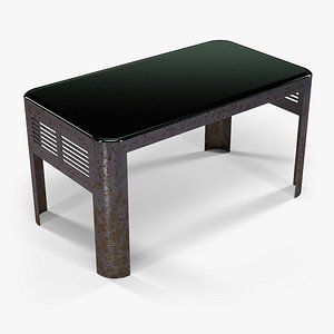 table industriart greyglass art 3d obj