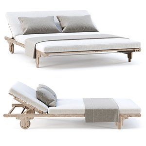 Eva wooden daybed EV21 by Bpoint Design 3D model