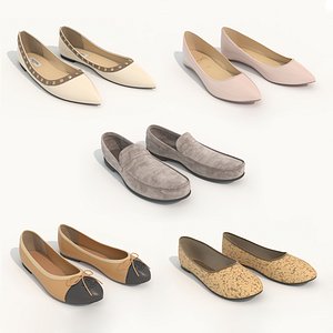 3D Designer Fashion Footwear Set model