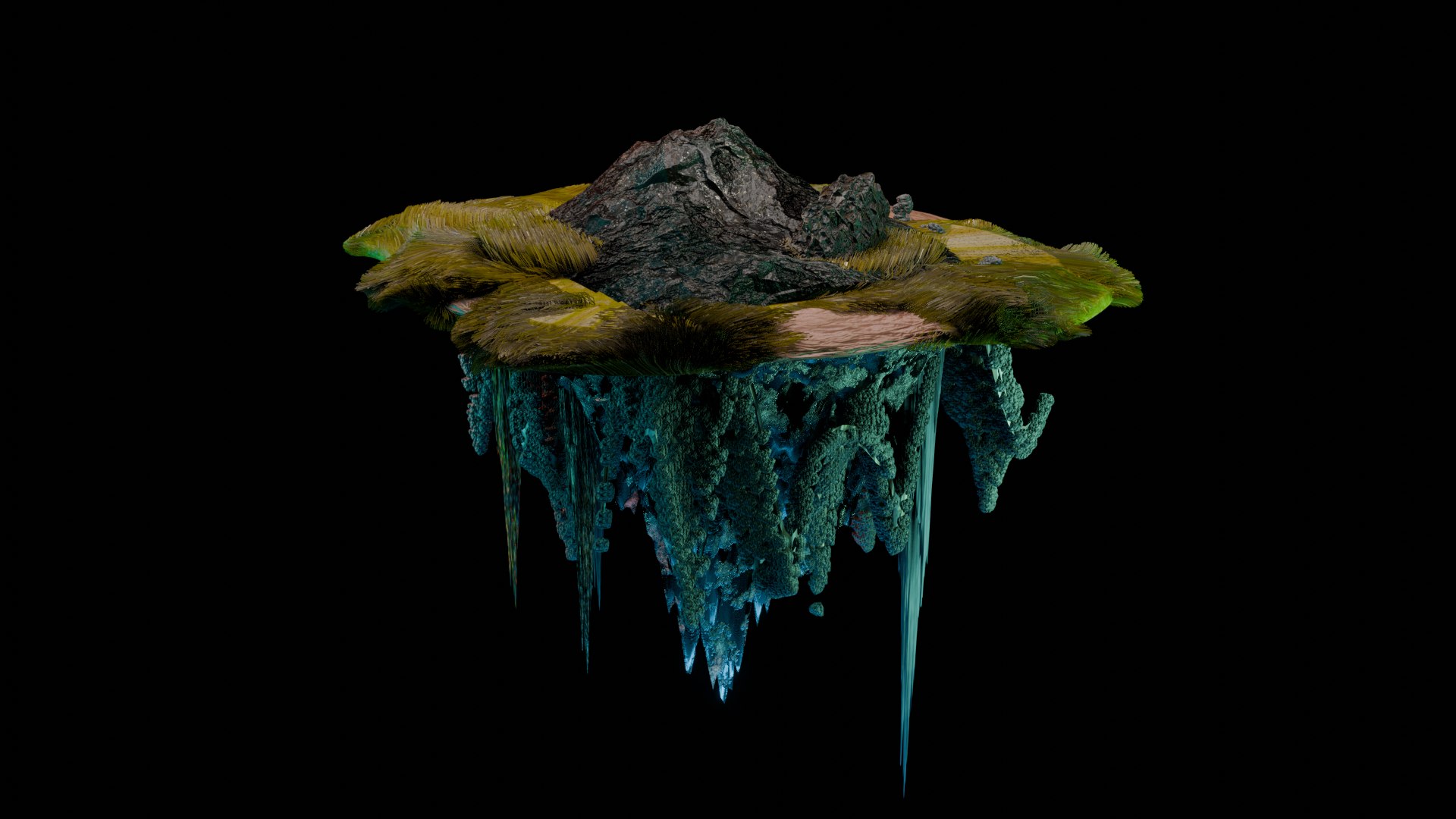 3D Floating Island Model - TurboSquid 2229789