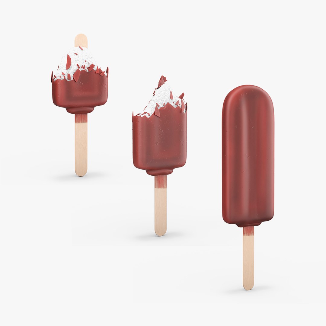Ice Cream Bars Collection 3D model preview