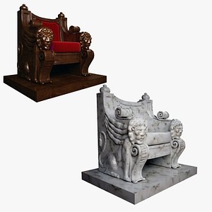 marble throne 3d model