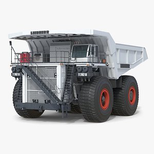 Liebherr Mining Dump Truck T 282 White 3D