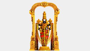tirupati balaji venkateswara statue 3D model