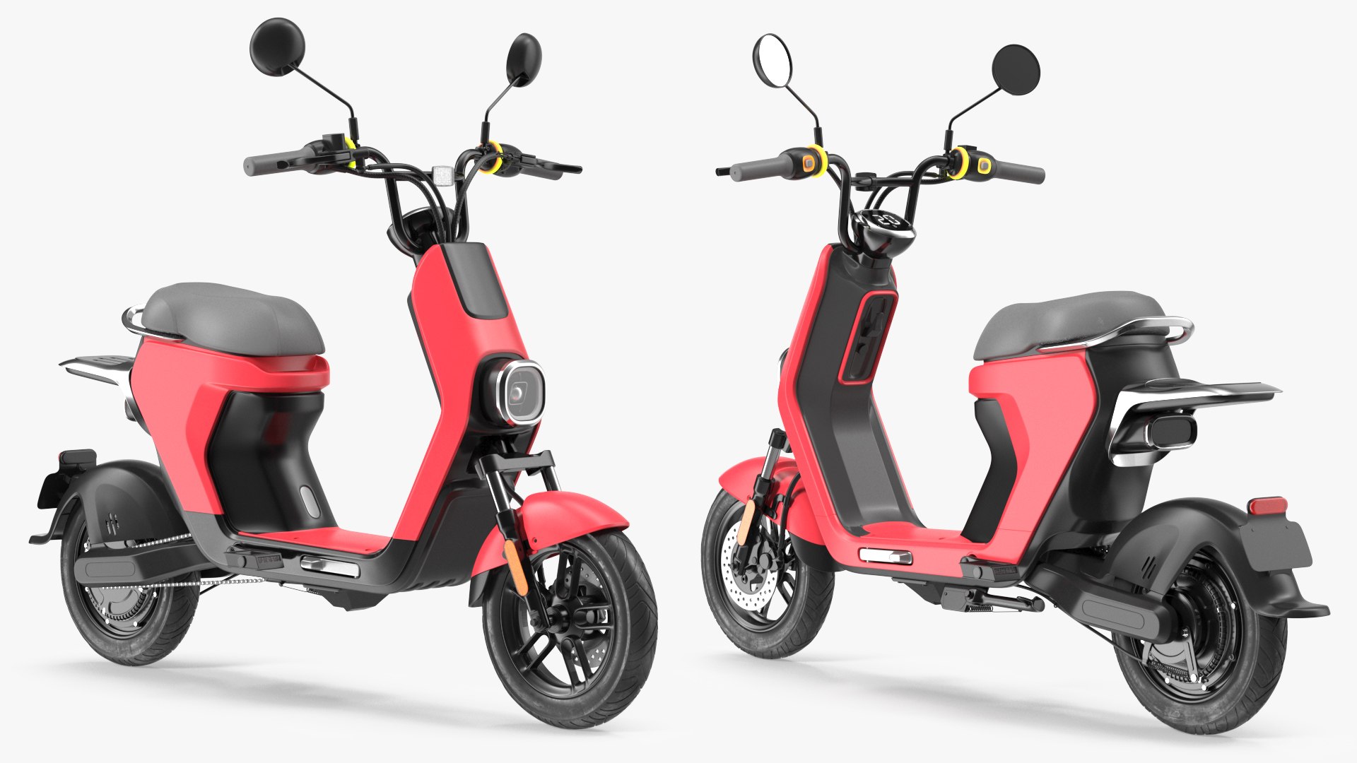 Electric Moped Rigged 3D model preview