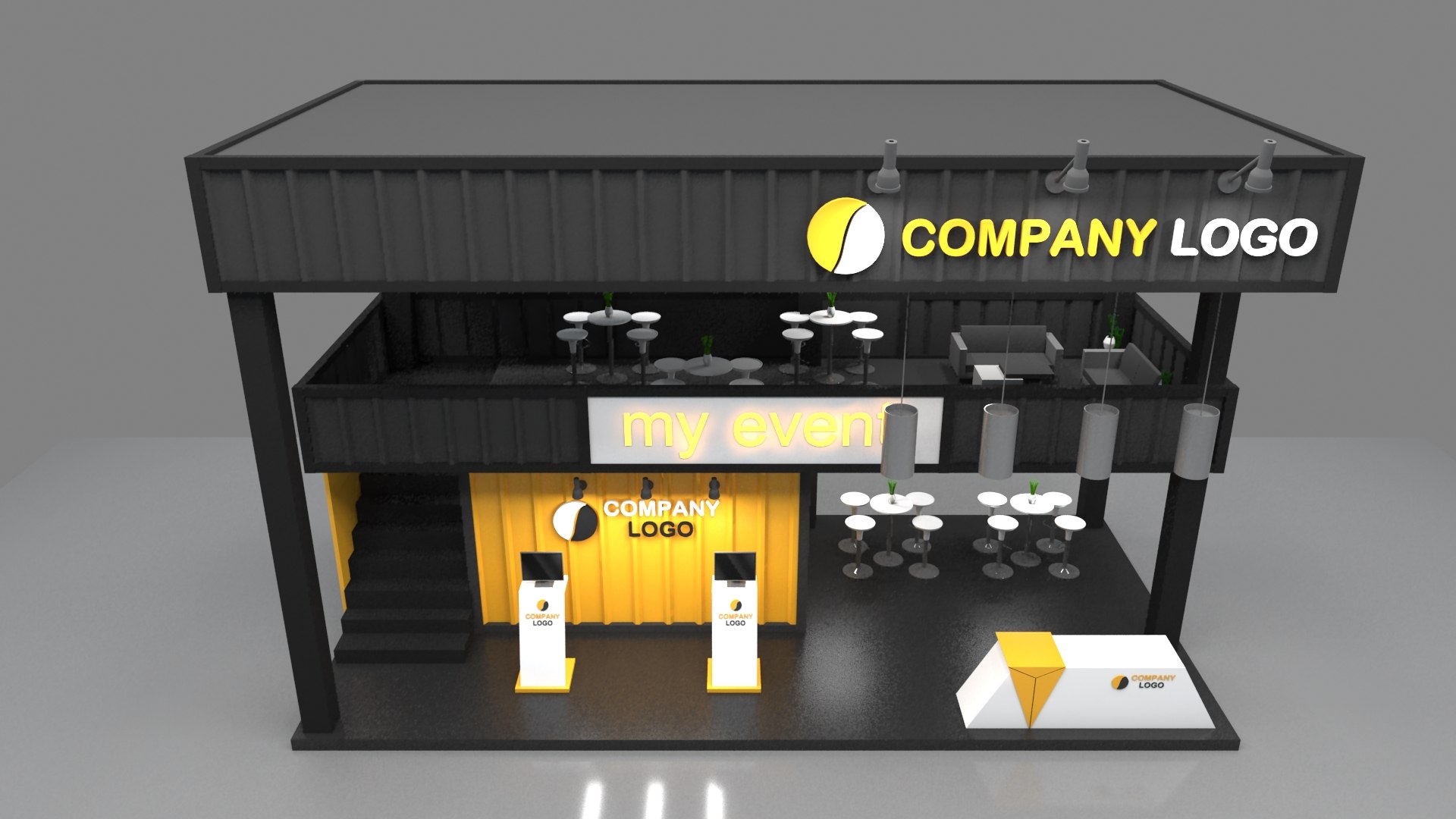 3D Model Booth 5x10 - TurboSquid 1769620