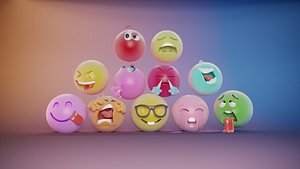 Emojis Funny 3D model
