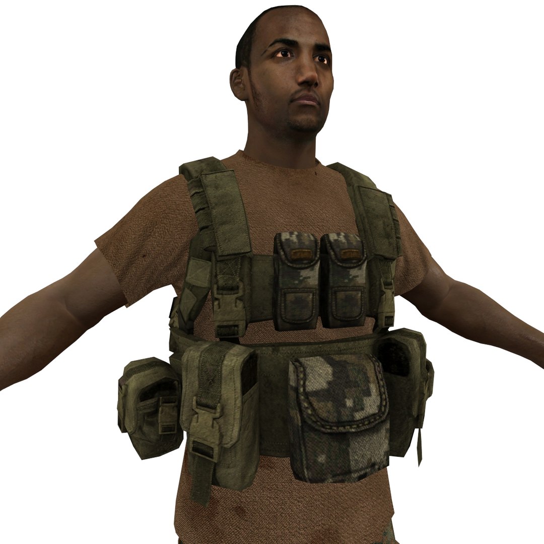 mercenary rigged soldier 3d model