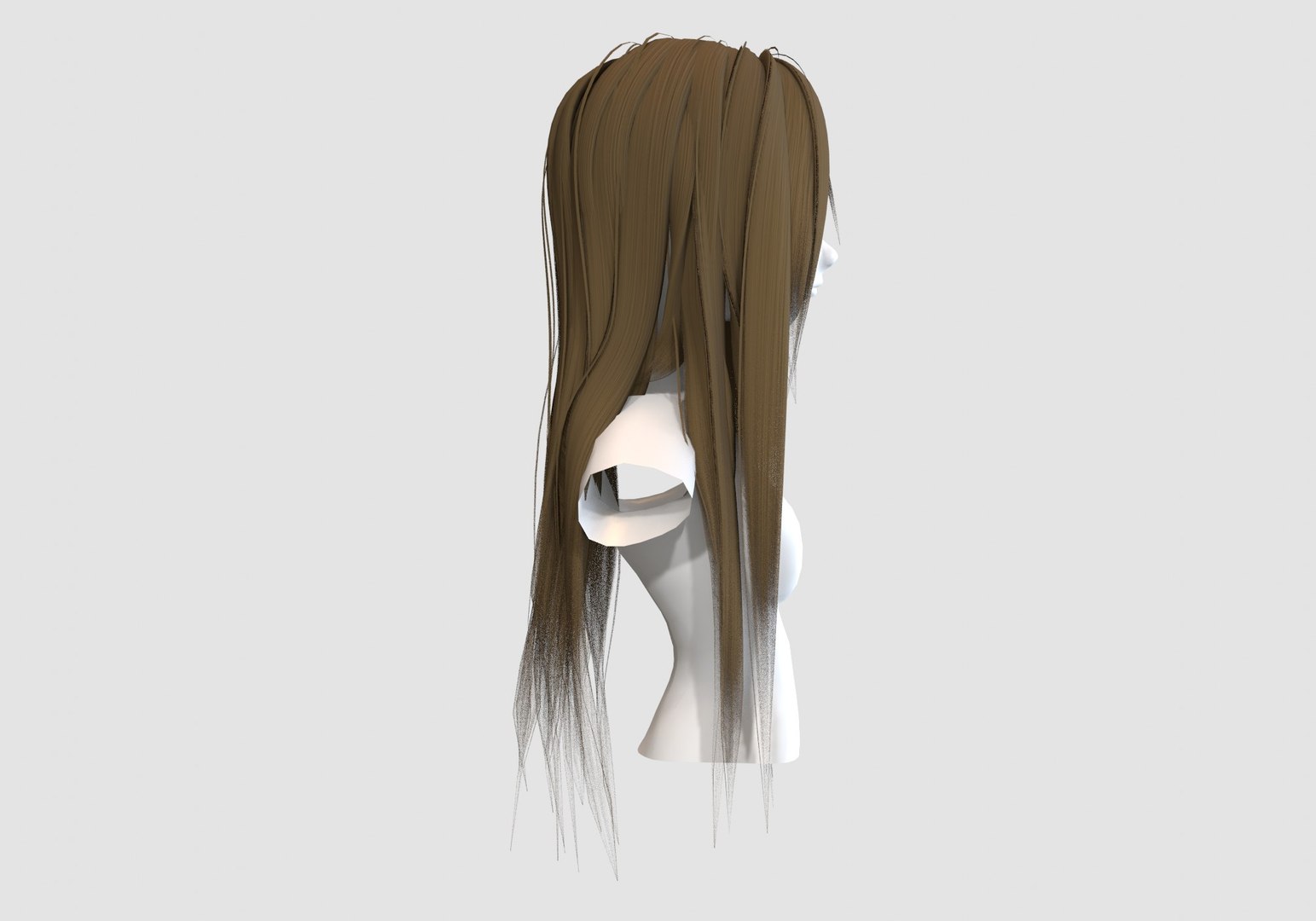 Long Sharp Hairstyle Model - TurboSquid 1921560