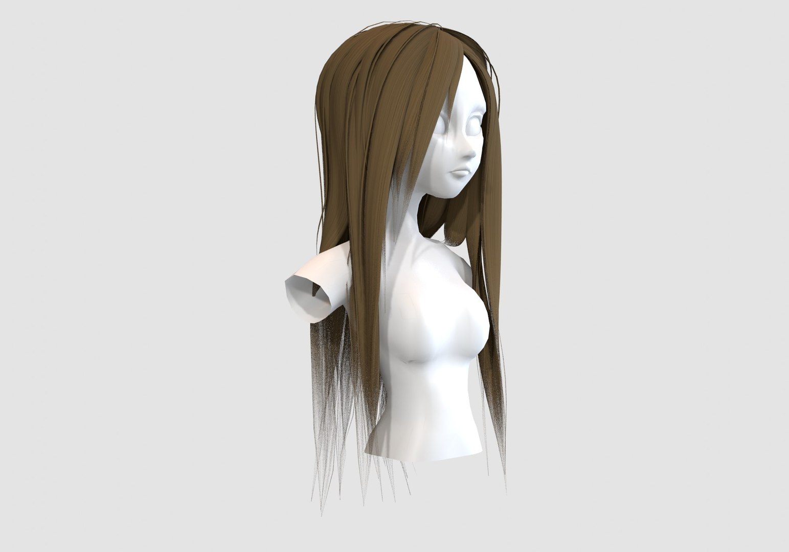 Long Sharp Hairstyle Model - TurboSquid 1921560