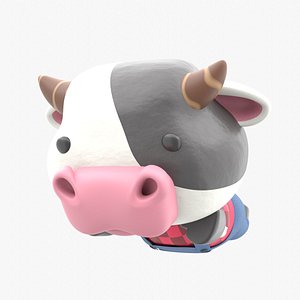 3D Cute Cow 3D Illustration