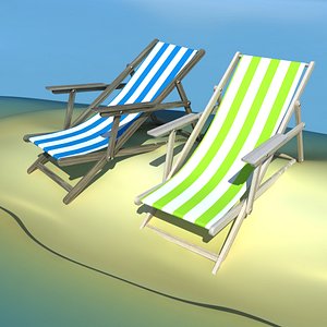 beach chair recliner 3d max