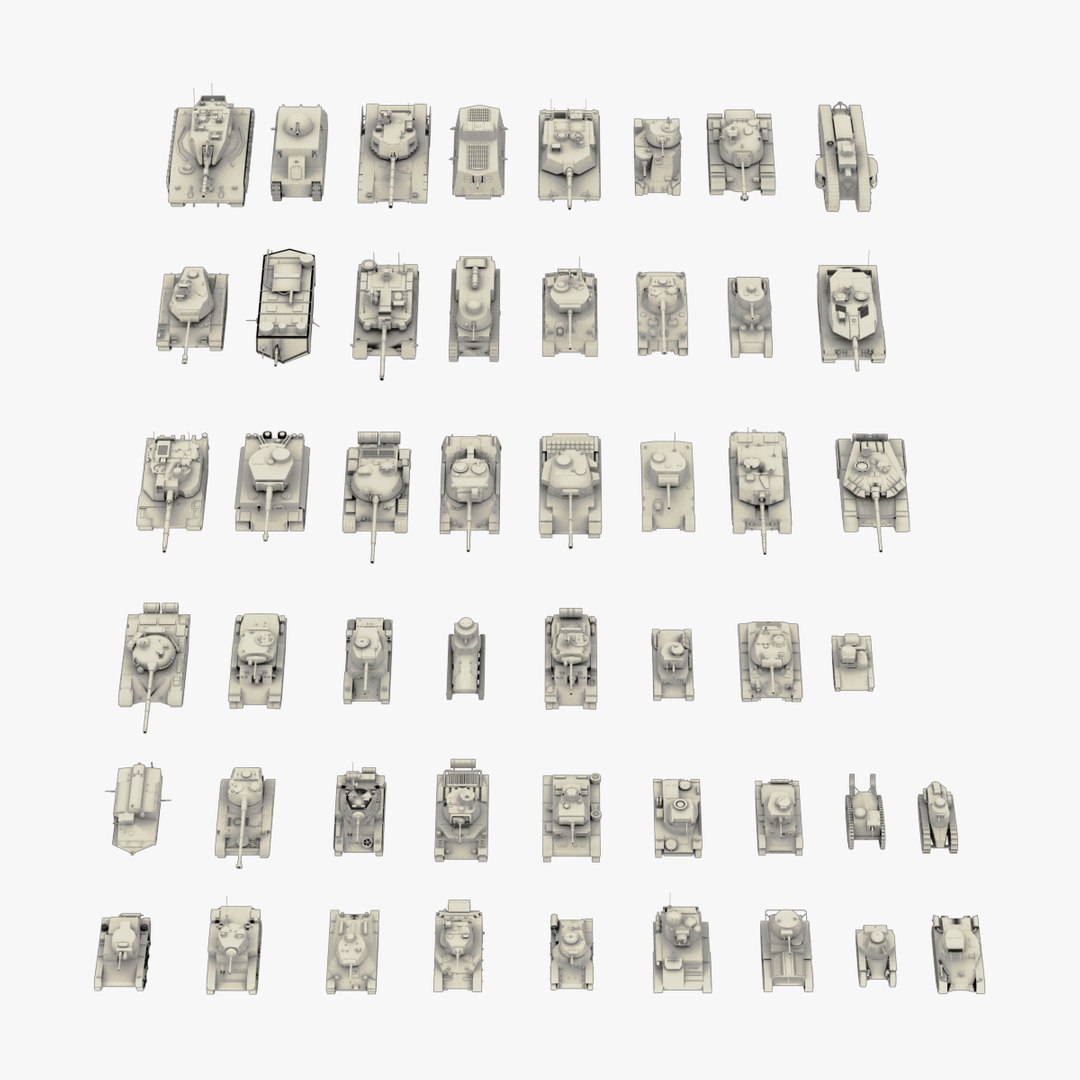 3D 50 Tanks Base Mesh - TurboSquid 2435126