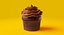 chocolate cupcake food dessert 3D model