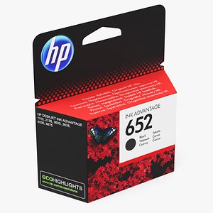 HP 652 Black Cartridge Box