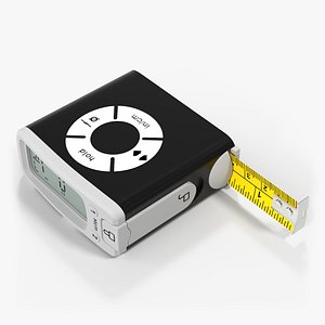 3d model digital tape measure black