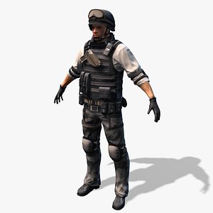 3d swat soldier real-time cat
