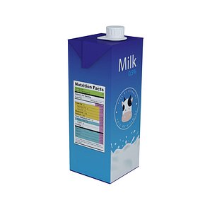 3D model milk pack