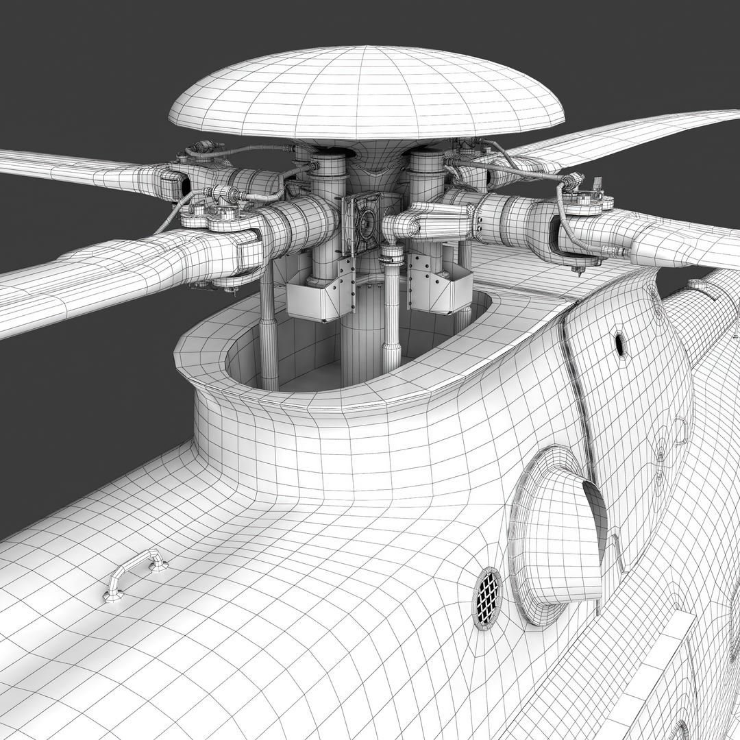 3d model eurocopter as332 super puma