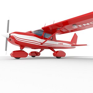 Small Red Aircraft 3D model