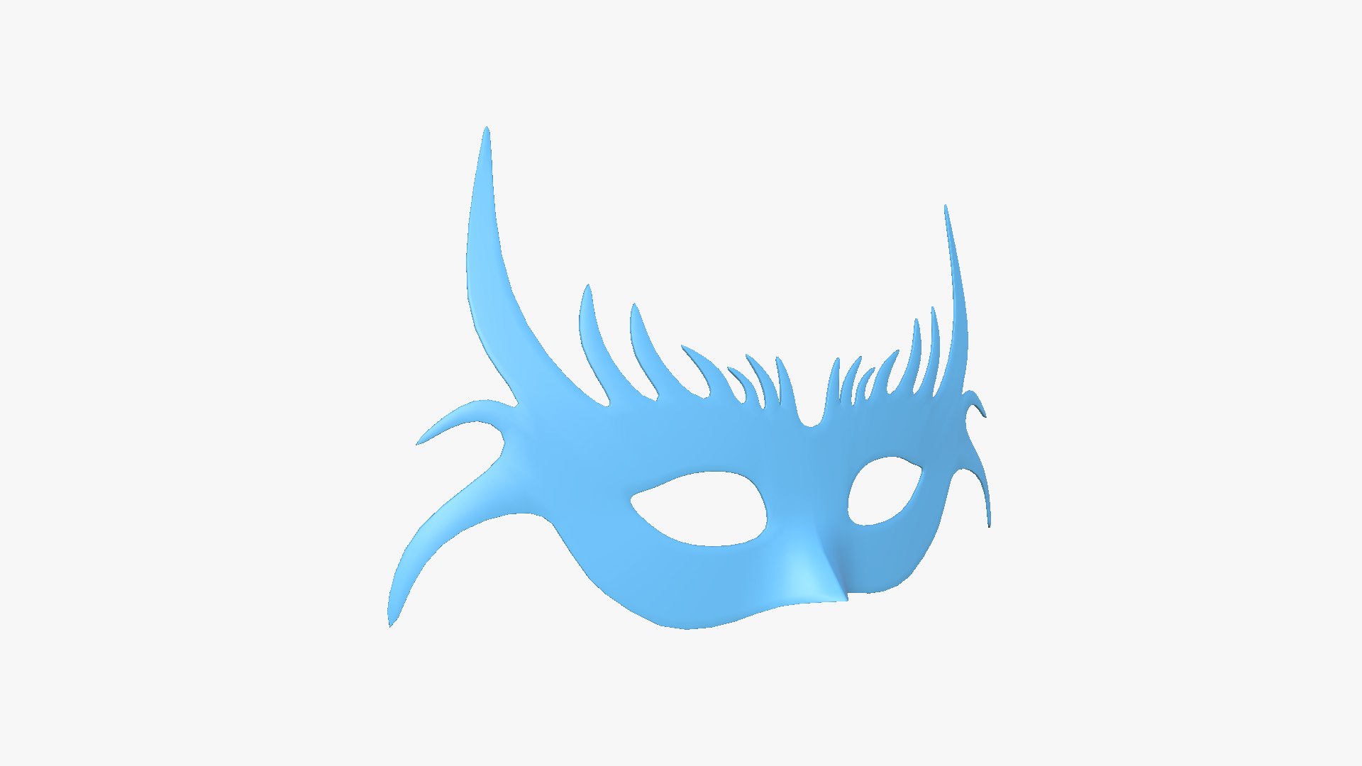Carnival Mask G02 White Gold - Costume Character Design 3D Model ...