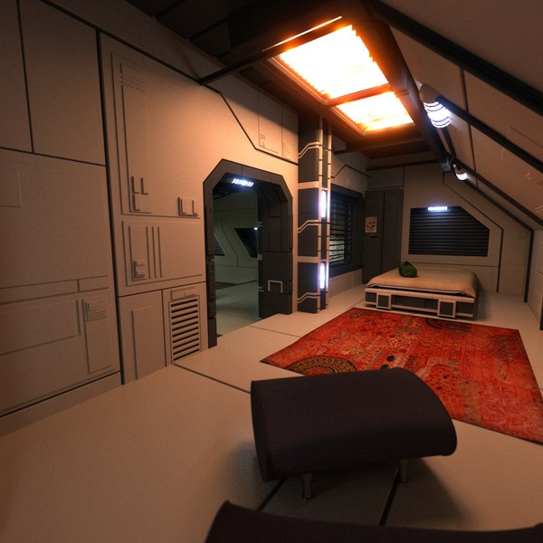 science fiction apartment 2 3d model