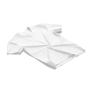 Flat Lay T-shirt - twisted fabric basic 3D model