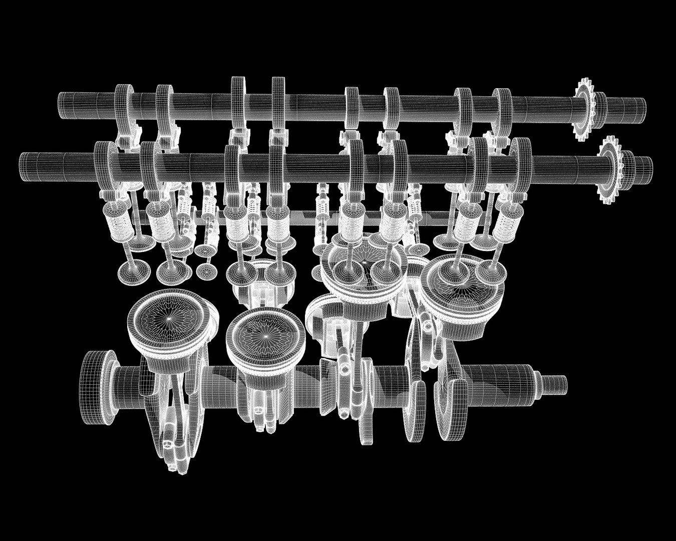 3D V8 Engine Gasoline Ignition - TurboSquid 1329854
