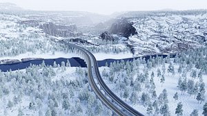 Mountain viaducts model