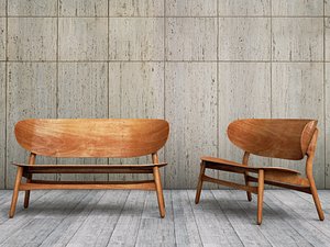 maya hans wegner shell settee