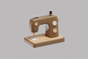 3D Sewing Machine Cartoon