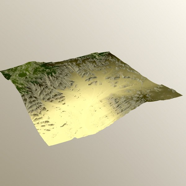 3d model hills cliffs terrain