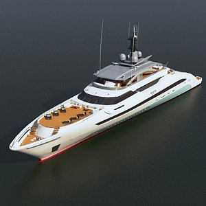 luxary yacht galactica super 3d max