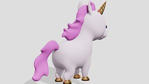 Cute unicorn 3D model