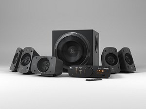 logitech surround speakers z906 3d model