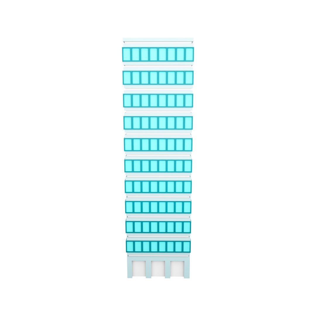 3D Skyscraper Building Icon Model - TurboSquid 2063132