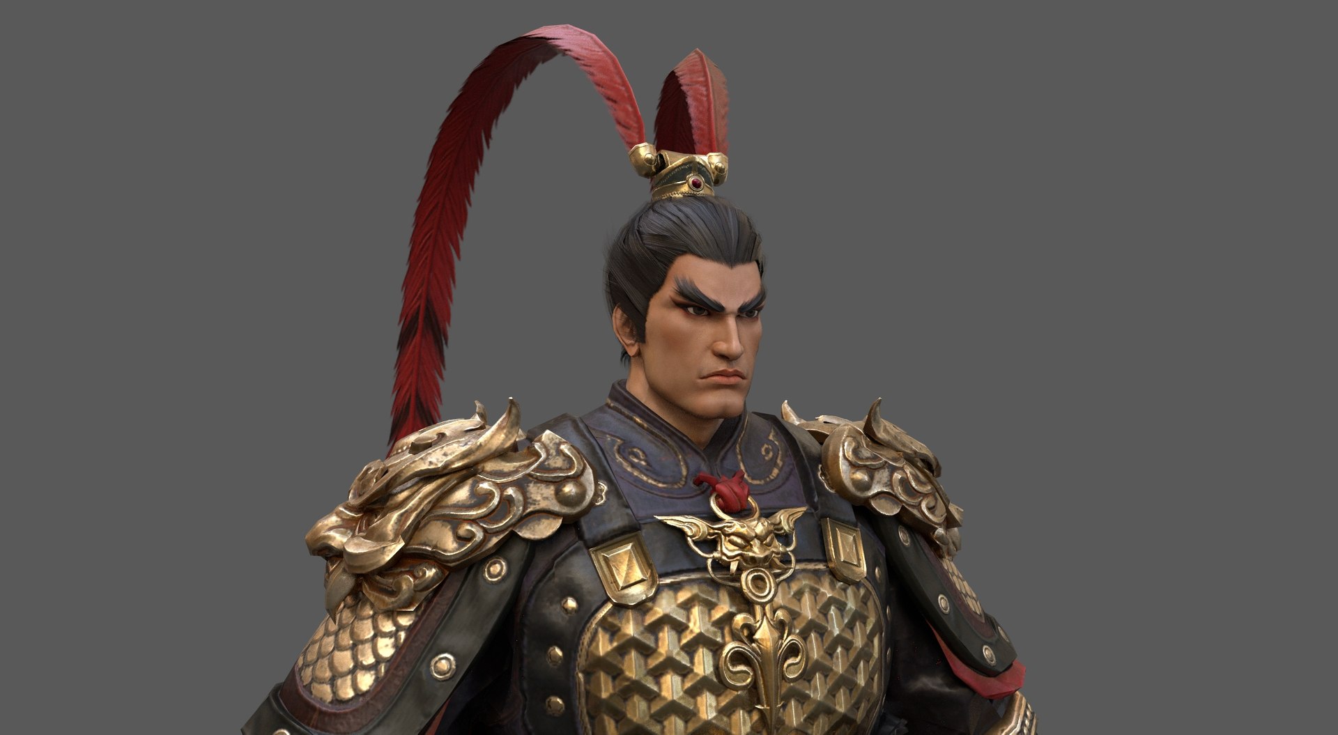 Lu Bu of The Three Kingdoms 3D https://p.turbosquid.com/ts-thumb/Bt/FDCuA9/cI/202565145514/jpg/1749108517/1920x1080/fit_q87/2e901f58d5e33874fa64a9c2fc8d8a00a0e56fde/202565145514.jpg