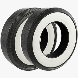 3D Retro Car Tires Collection V1 model